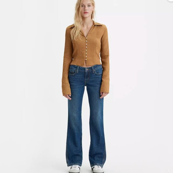 Levis Noughties Bootcut Denim Jeans Flap Pockets Y2K Western | Blue | 29 - Picture 1 of 14